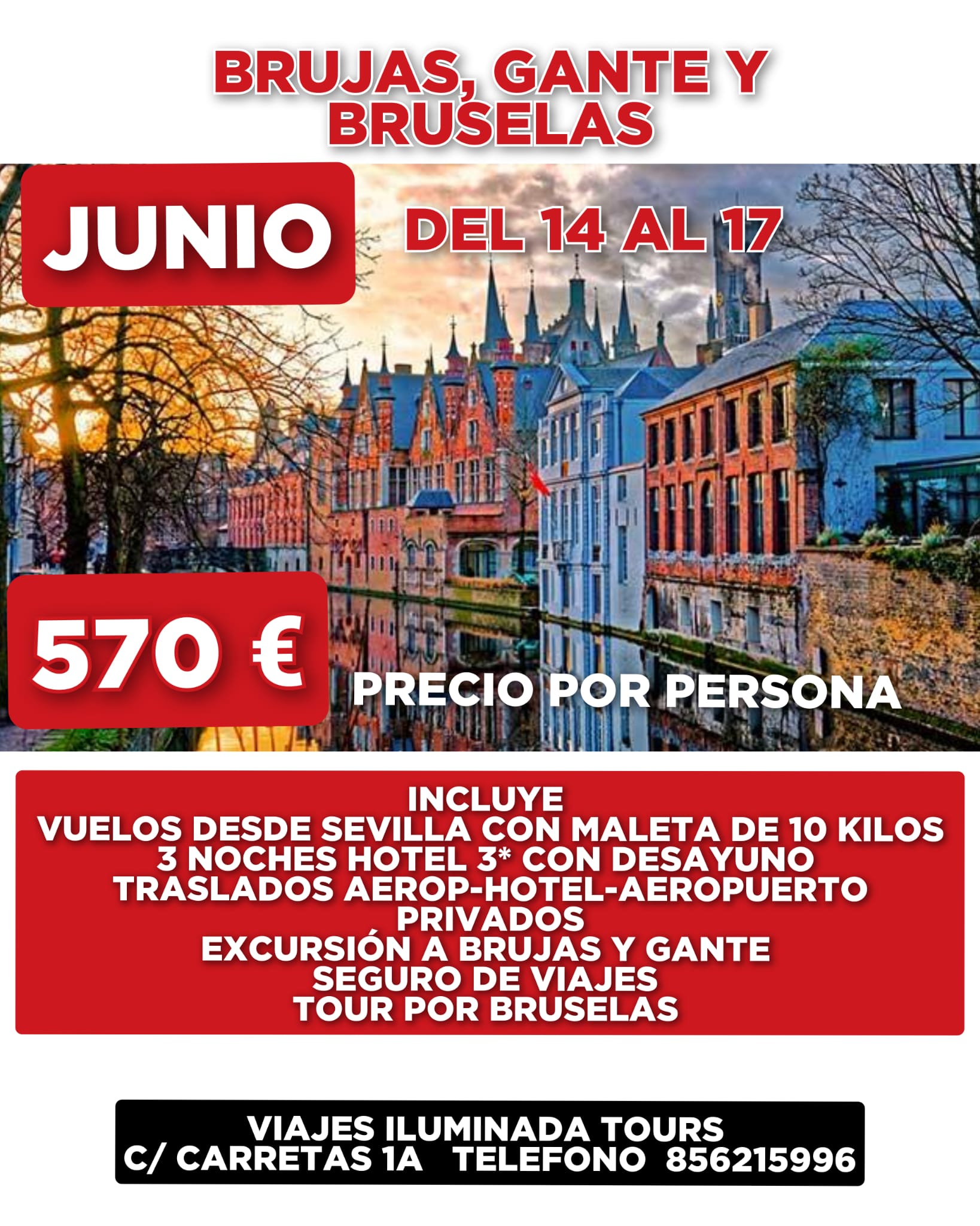 Brujas, Gante y Bruselas (del 14 al 17 de junio)
